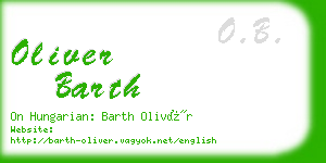 oliver barth business card
